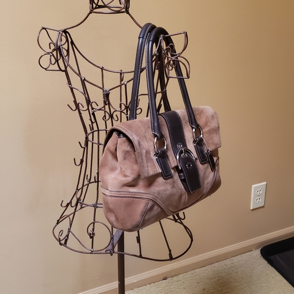 Coach suede handbag - Picture 2 of 3